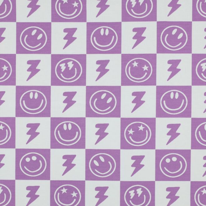 Happy Face & Karo Jersey flieder