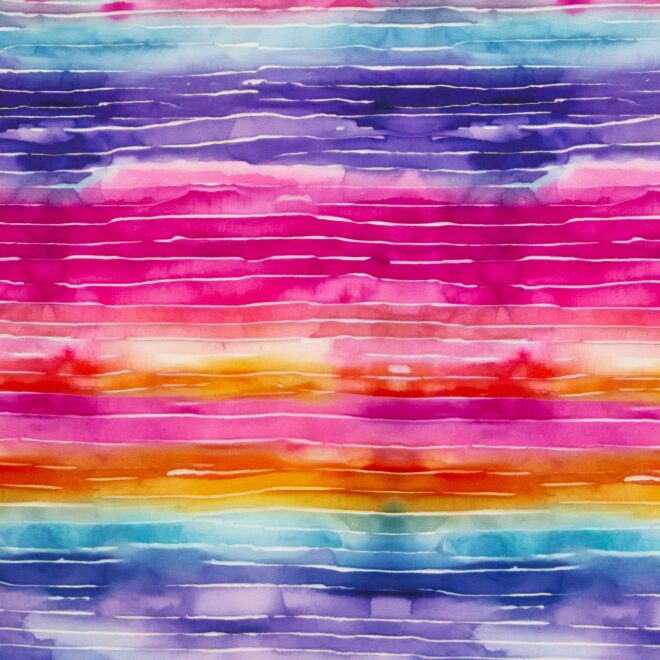 Baumwolljersey Silas Streifen bunt – Aquarell Streifen Jersey