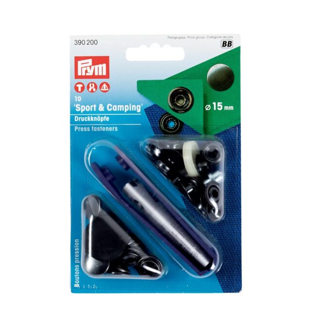 Prym Sport & Camping Druckknöpfe brüniert, 15mm
