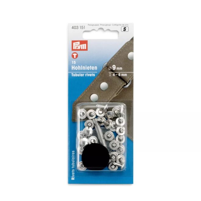 Prym Hohlnieten 4-6mm, silber, 15 Stück
