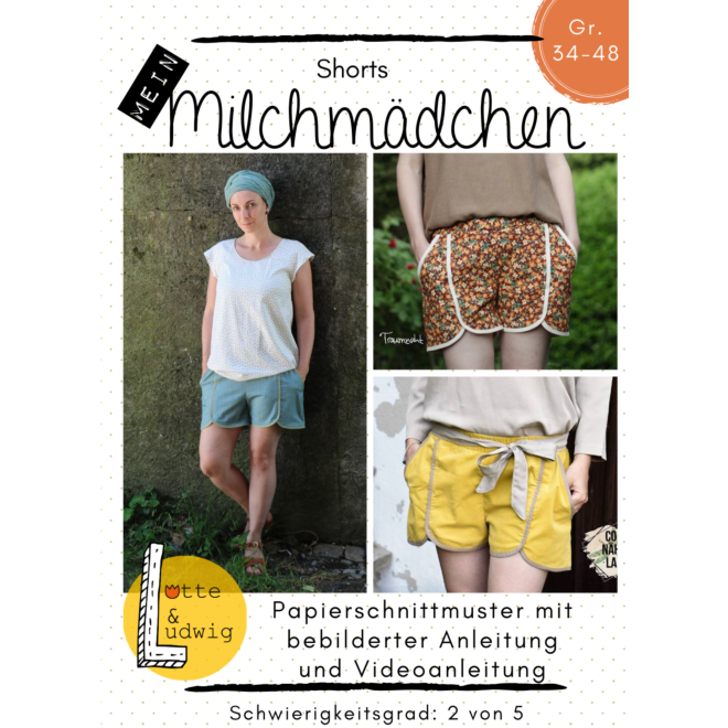 Papierschnittmuster Mein Milchmädchen Gr. 34 - 48