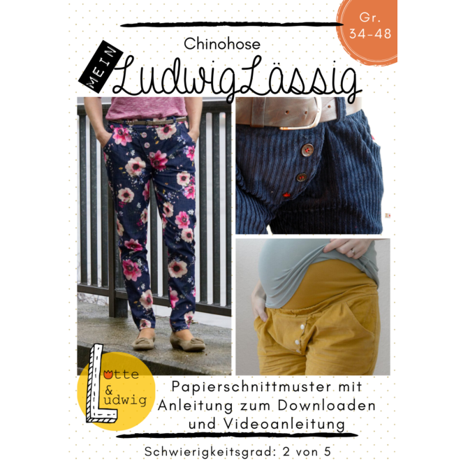 Papierschnittmuster Mein Ludwig Lässig Gr. 34 - 48