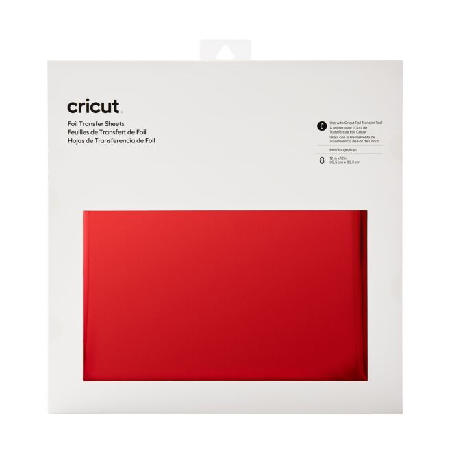 Cricut Transfer Foil Sheets 30x30cm - 8 Blatt (Rot)