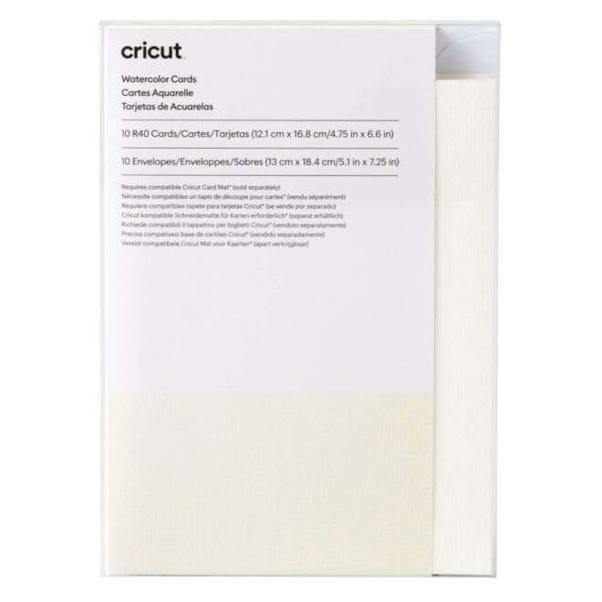 Cricut Aquarellkarten Ivory/Weiß – R40 (10 Stk.)
