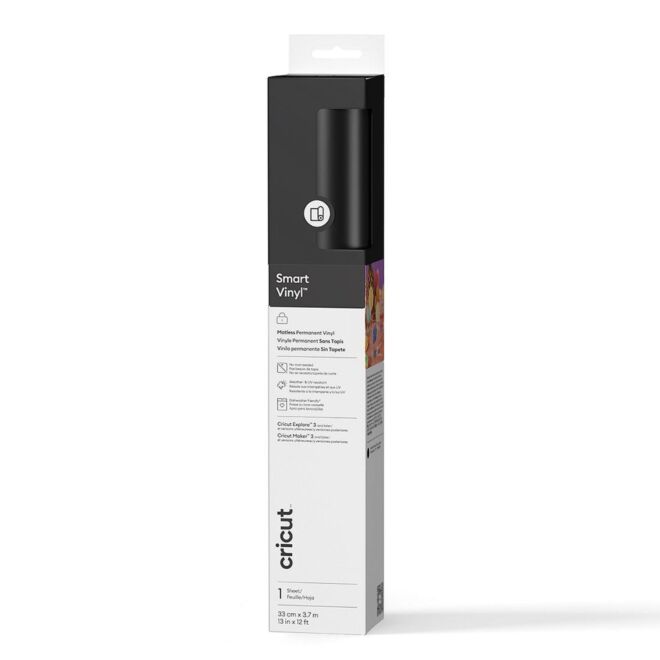 Cricut Smart Vinyl Permanent 33x370cm (Schwarz)