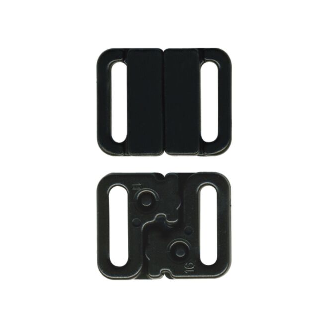 BH/Bikini-Verschluss-Set (6-teilig) schwarz