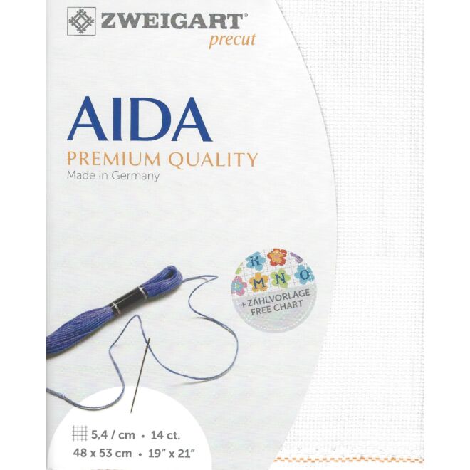 Zweigart Precut Stern-Aida / 100 weiß