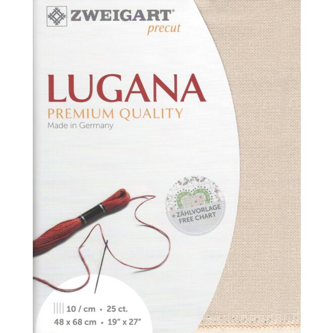 Zweigart Precut Lugana / 100 weiß