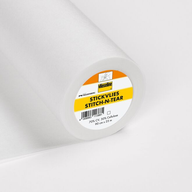 Vlieseline Stickvlies 314 "Stitch-n-Tear" weiß