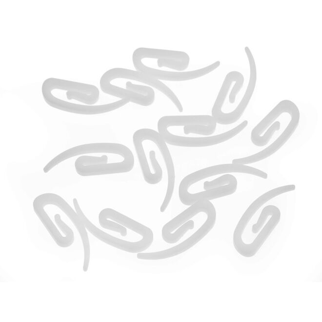 100 Stück Gardinenhaken weiß (10x28mm)