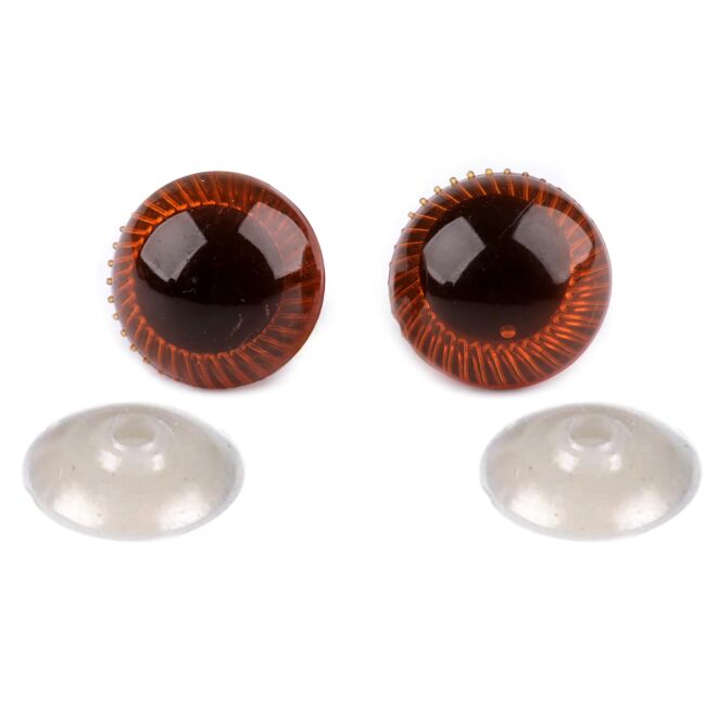 18mm Kunststoff-Sicherheitsaugen bernstein (1 Paar)