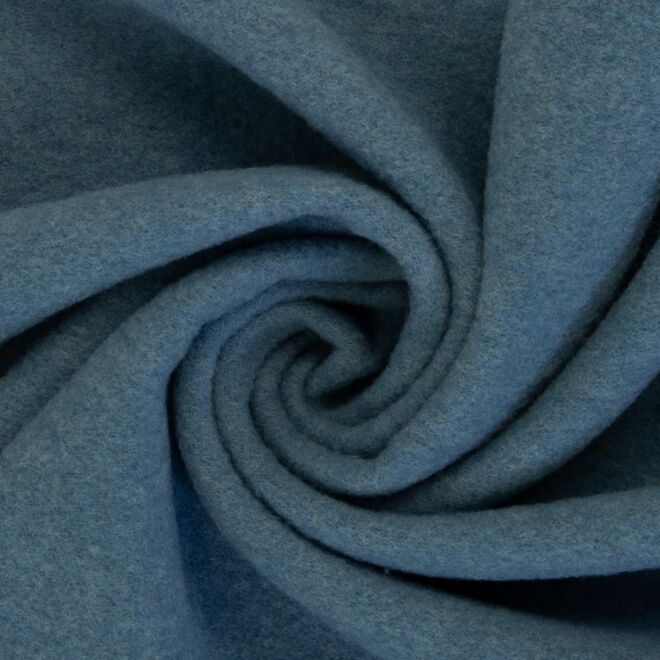 Vorbestellung Merino-Fleece rauchblau meliert