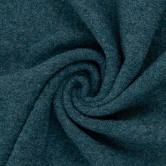 Vorbestellung Merino-Fleece petrol meliert