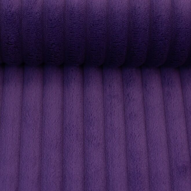 Vorbestellung Taschensamt Montevideo mit Rippen lila