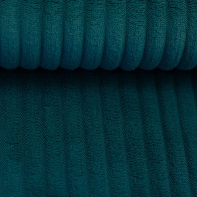 Vorbestellung Taschensamt Montevideo mit Rippen petrol