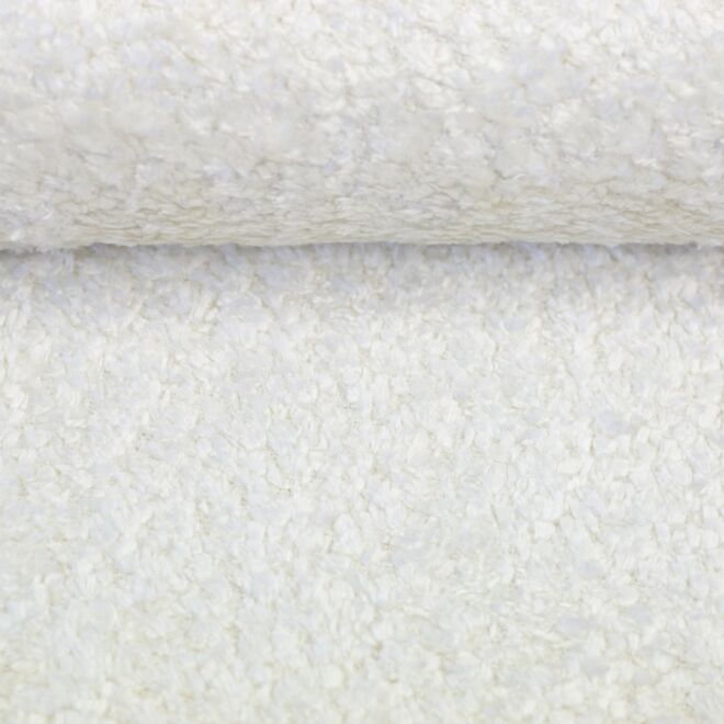 Vorbestellung Chenille-Dekostoff Bogota naturweiß