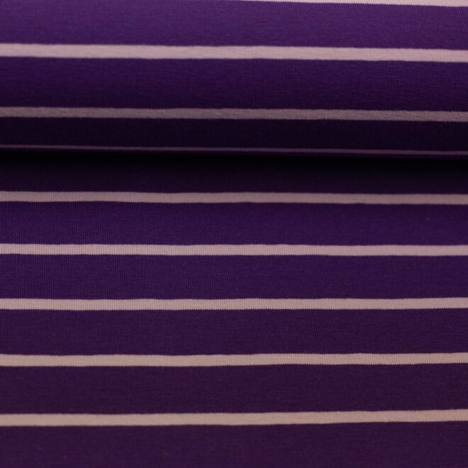 Vorbestellung Streifenjersey "Isa" lila/fliederrosa
