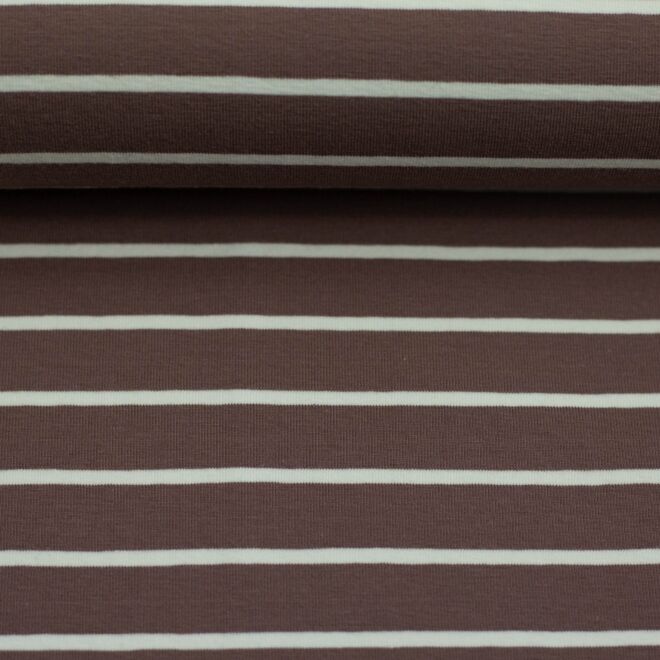 Vorbestellung Streifenjersey "Isa" schlamm/naturweiß