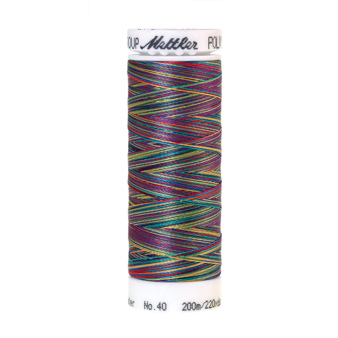 Amann Mettler Poly Sheen Multi, 200m Spule in Confetti  Die Multifarben harmonieren perfekt mit dem unifarbenen Poly Sheen