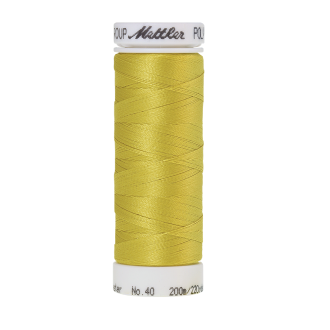 Amann Mettler Poly Sheen Light Brass glänzt durch den trilobalen Fadenquerschnitt besonders schön. Zum Sticken, Quilten, Nähen. 200m Spule