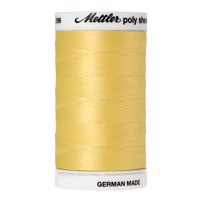 Amann Mettler Poly Sheen Daffodil glänzt durch den trilobalen Fadenquerschnitt besonders schön. Zum Sticken, Quilten, Nähen. 800m Spule