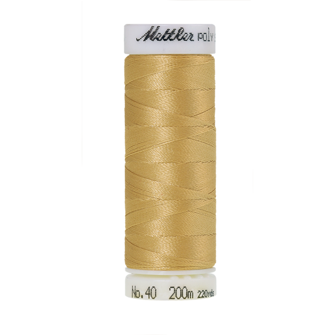 Amann Mettler Poly Sheen Champagne glänzt durch den trilobalen Fadenquerschnitt besonders schön. Zum Sticken, Quilten, Nähen. 200m Spule