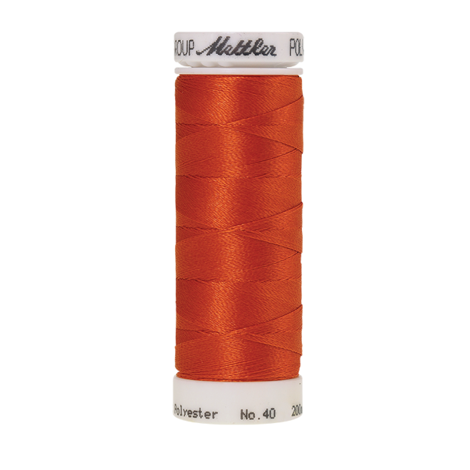 Amann Mettler Poly Sheen Dark Orange glänzt durch den trilobalen Fadenquerschnitt besonders schön. Zum Sticken, Quilten, Nähen. 200m Spule