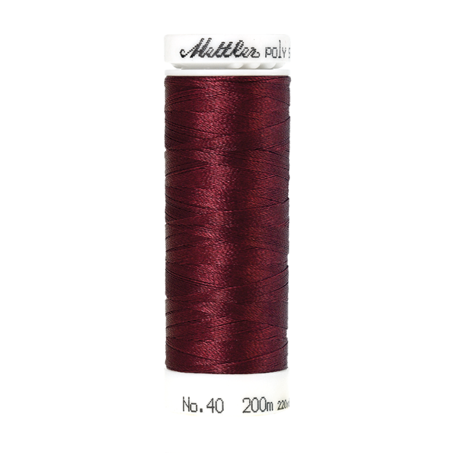 Amann Mettler Poly Sheen Claret glänzt durch den trilobalen Fadenquerschnitt besonders schön. Zum Sticken, Quilten, Nähen. 200m Spule