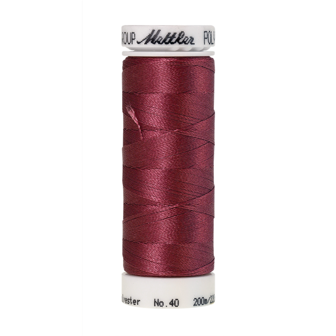 Amann Mettler Poly Sheen Mauve glänzt durch den trilobalen Fadenquerschnitt besonders schön. Zum Sticken, Quilten, Nähen. 200m Spule
