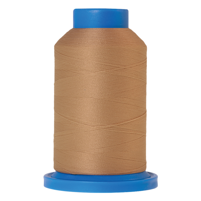 Amann Mettler Seraflock in der Farbe Desert Mist auf der 1000m Kone. Seraflock ist ein Bauschgarn, besonders geeignet für Dessous, Schwimm- und Sportbekleidung.