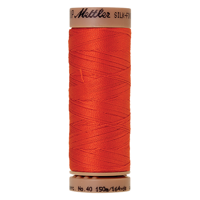 Silk-Finish Cotton 40, 150m - Paprika: Reines Baumwollgarn aus 100% langstapliger, ägyptischer Baumwollte von Amann Mettler