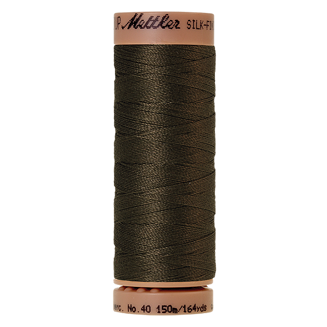 Silk-Finish Cotton 40, 150m - Olive: Reines Baumwollgarn aus 100% langstapliger, ägyptischer Baumwollte von Amann Mettler