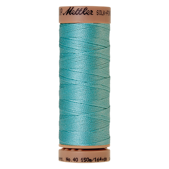 Silk-Finish Cotton 40, 150m - Blue Curacao: Reines Baumwollgarn aus 100% langstapliger, ägyptischer Baumwollte von Amann Mettler