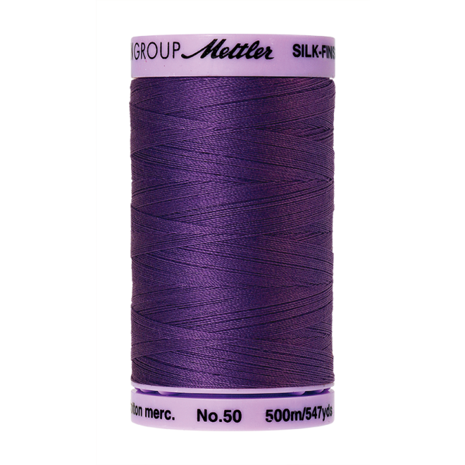 Silk-Finish Cotton 50, 500m - Iris Blue: Reines Baumwollgarn aus 100% langstapliger, ägyptischer Baumwollte von Amann Mettler