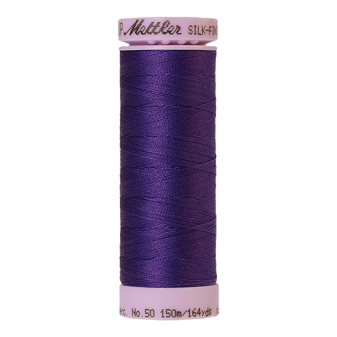 Silk-Finish Cotton 50, 150m - Iris Blue: Reines Baumwollgarn aus 100% langstapliger, ägyptischer Baumwollte von Amann Mettler