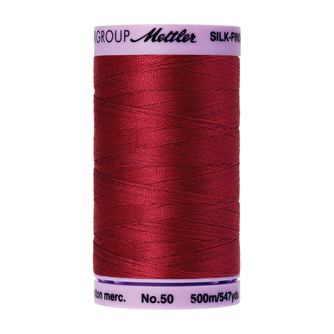 Silk-Finish Cotton 50, 500m - Fire Engine: Reines Baumwollgarn aus 100% langstapliger, ägyptischer Baumwollte von Amann Mettler