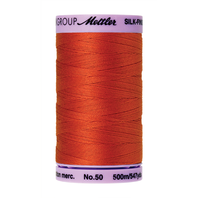 Silk-Finish Cotton 50, 500m - Paprika: Reines Baumwollgarn aus 100% langstapliger, ägyptischer Baumwollte von Amann Mettler