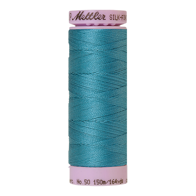 Silk-Finish Cotton 50, 150m - Glacier Blue: Reines Baumwollgarn aus 100% langstapliger, ägyptischer Baumwollte von Amann Mettler