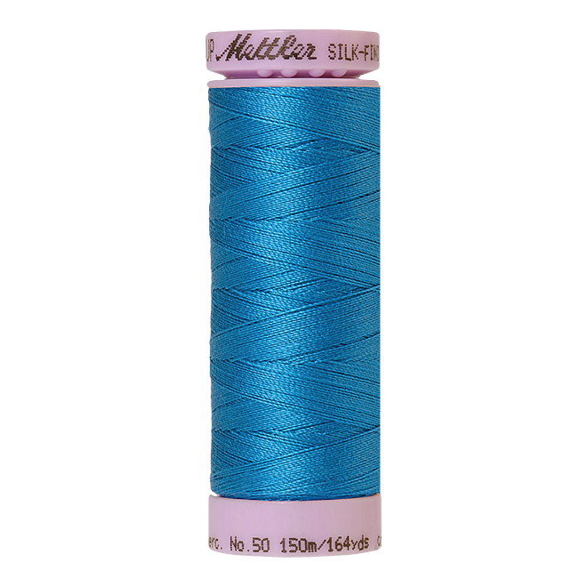 Silk-Finish Cotton 50, 150m - Carribbean Sea: Reines Baumwollgarn aus 100% langstapliger, ägyptischer Baumwollte von Amann Mettler