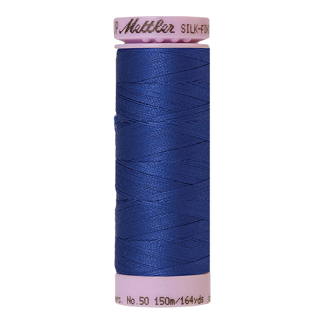 Silk-Finish Cotton 50, 150m - Fire Blue: Reines Baumwollgarn aus 100% langstapliger, ägyptischer Baumwollte von Amann Mettler