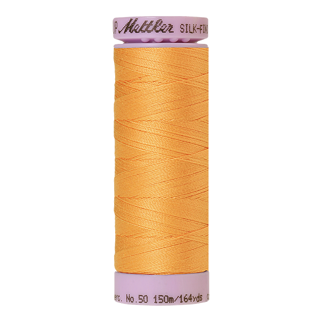 Silk-Finish Cotton 50, 150m - Warm Apricot: Reines Baumwollgarn aus 100% langstapliger, ägyptischer Baumwollte von Amann Mettler