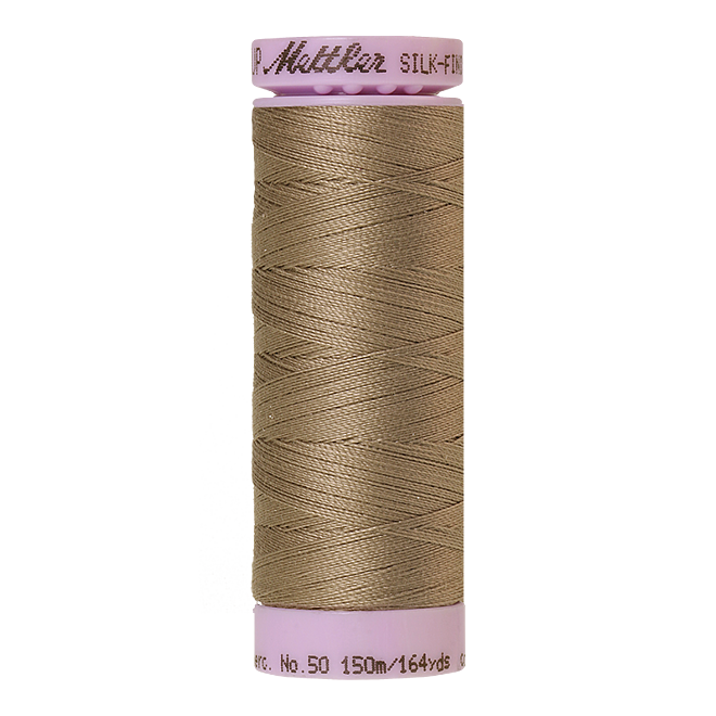 Silk-Finish Cotton 50, 150m - Khaki: Reines Baumwollgarn aus 100% langstapliger, ägyptischer Baumwollte von Amann Mettler