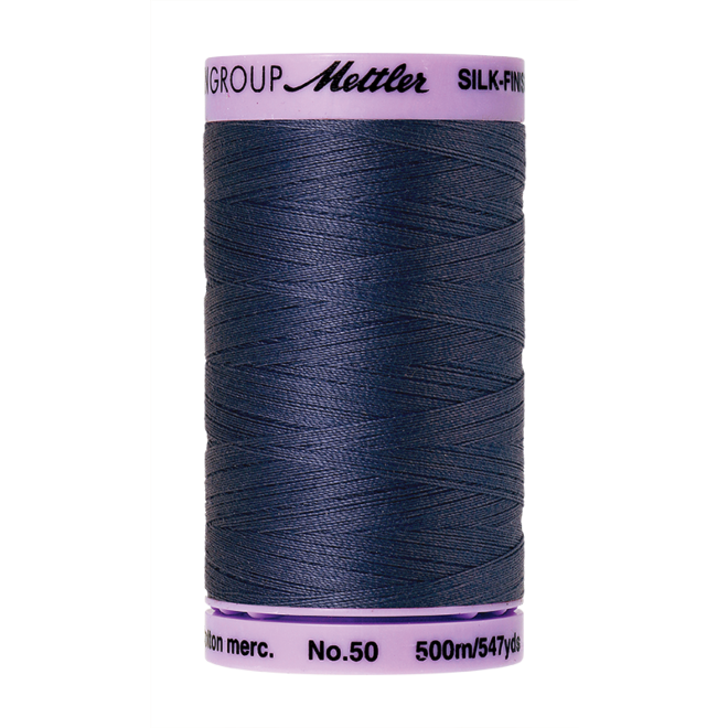 Silk-Finish Cotton 50, 500m - True Navy: Reines Baumwollgarn aus 100% langstapliger, ägyptischer Baumwollte von Amann Mettler