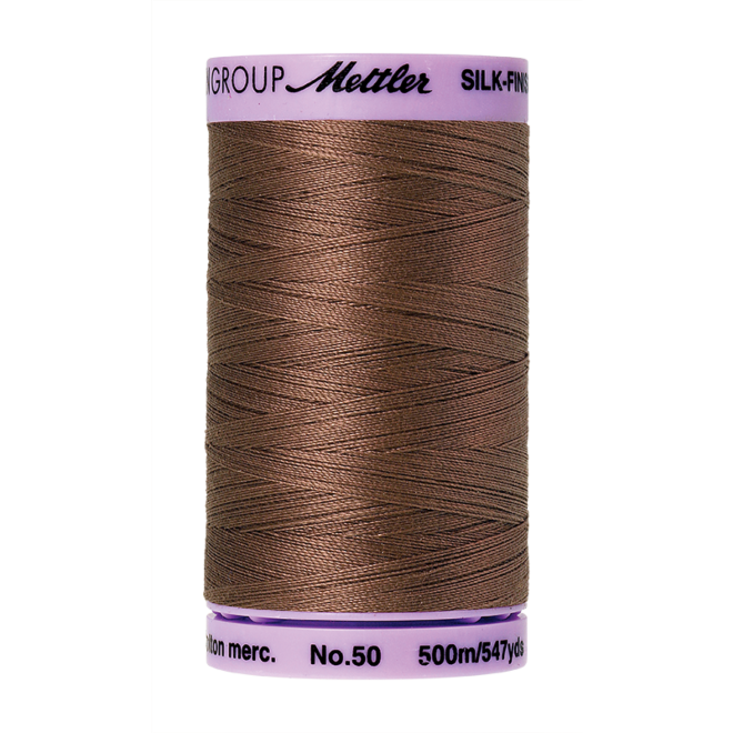 Silk-Finish Cotton 50, 500m - Espresso: Reines Baumwollgarn aus 100% langstapliger, ägyptischer Baumwollte von Amann Mettler