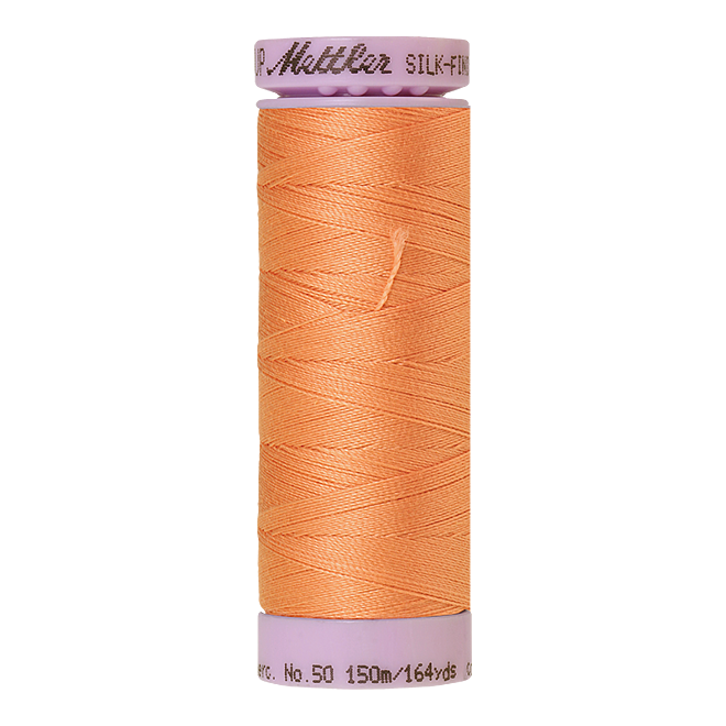 Silk-Finish Cotton 50, 150m - Shell Coral: Reines Baumwollgarn aus 100% langstapliger, ägyptischer Baumwollte von Amann Mettler
