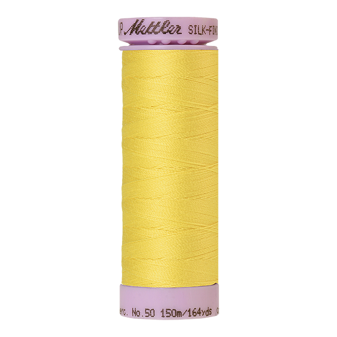 Silk-Finish Cotton 50, 150m - Lemon Zest: Reines Baumwollgarn aus 100% langstapliger, ägyptischer Baumwollte von Amann Mettler