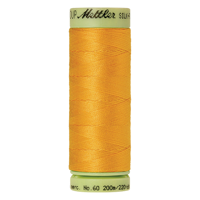 Silk-Finish Cotton 60, 200m - Marigold: Reines Baumwollgarn aus 100% langstapliger, ägyptischer Baumwollte von Amann Mettler
