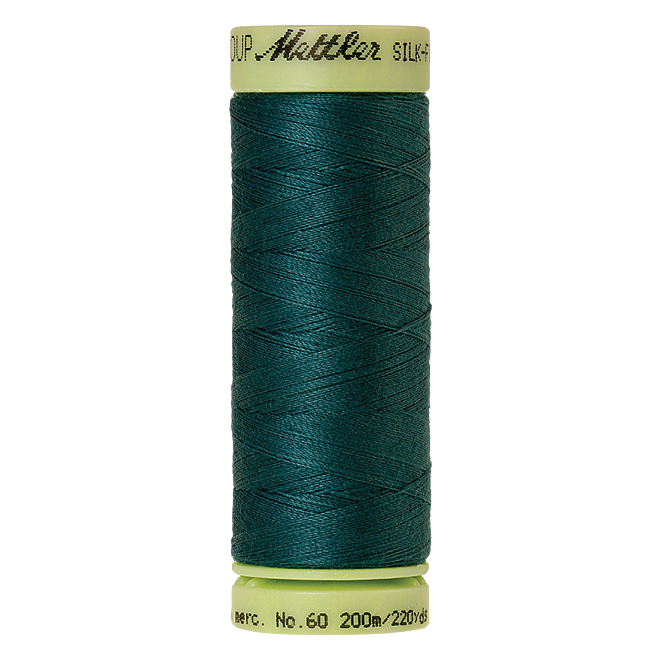 Silk-Finish Cotton 60, 200m - Shaded Spruce: Reines Baumwollgarn aus 100% langstapliger, ägyptischer Baumwollte von Amann Mettler