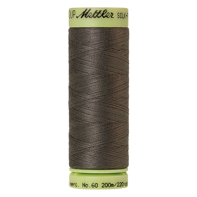 Silk-Finish Cotton 60, 200m - Dark Charcoal: Reines Baumwollgarn aus 100% langstapliger, ägyptischer Baumwollte von Amann Mettler