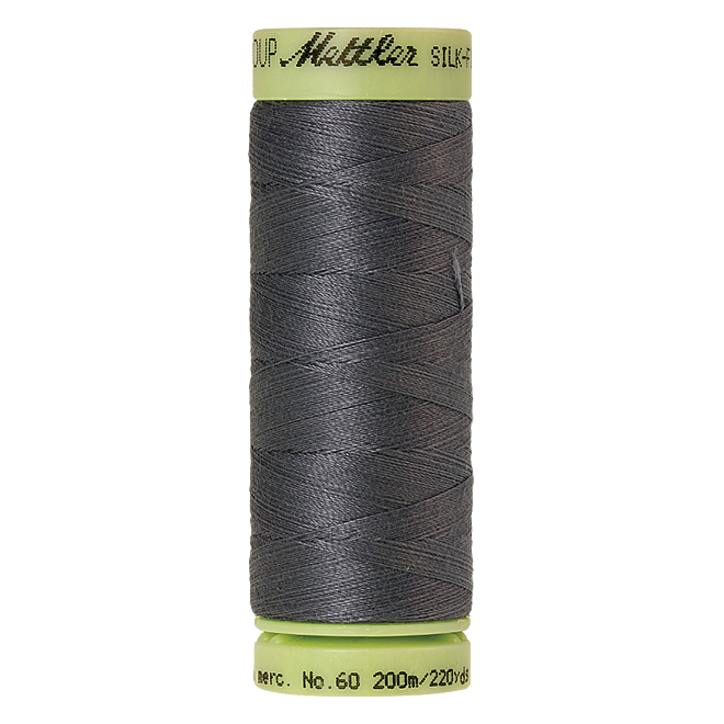 Silk-Finish Cotton 60, 200m - Mousy Gray: Reines Baumwollgarn aus 100% langstapliger, ägyptischer Baumwollte von Amann Mettler